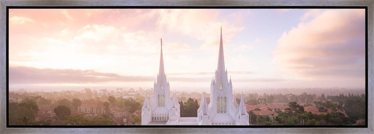 San Diego Morning Fog Aerial Gallery Wrap