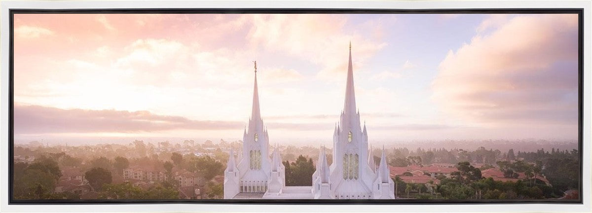 San Diego Morning Fog Aerial Gallery Wrap