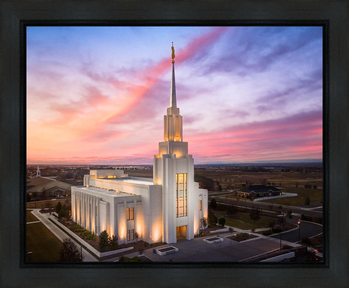 Twin Falls Sunset Aerial Gallery Wrap