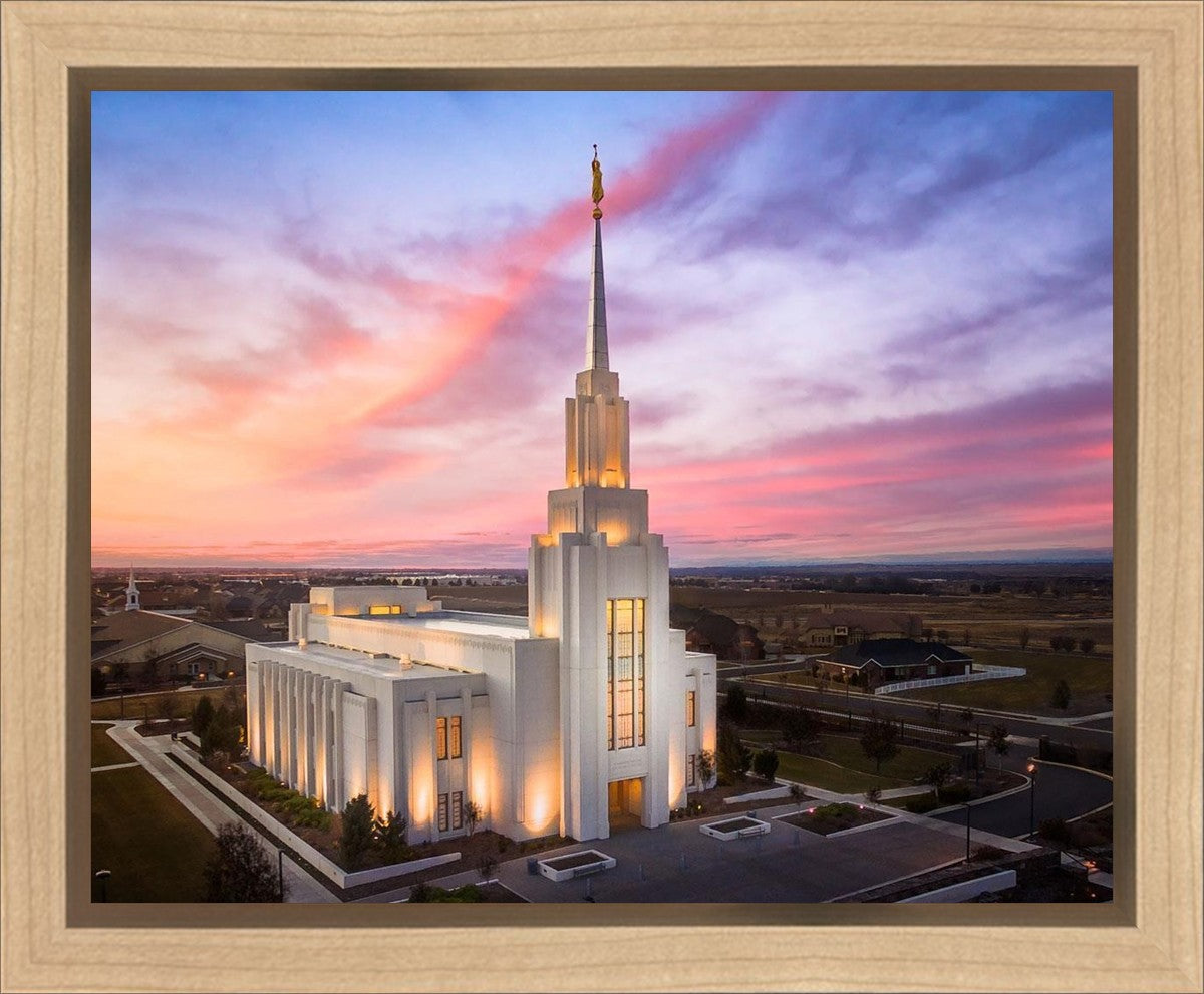 Twin Falls Sunset Aerial Gallery Wrap