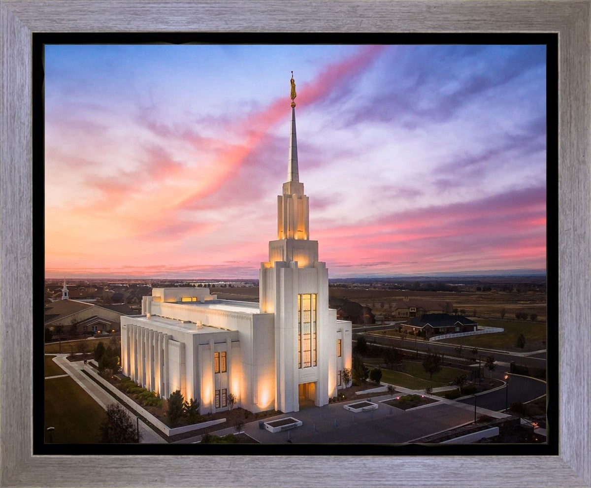 Twin Falls Sunset Aerial Gallery Wrap