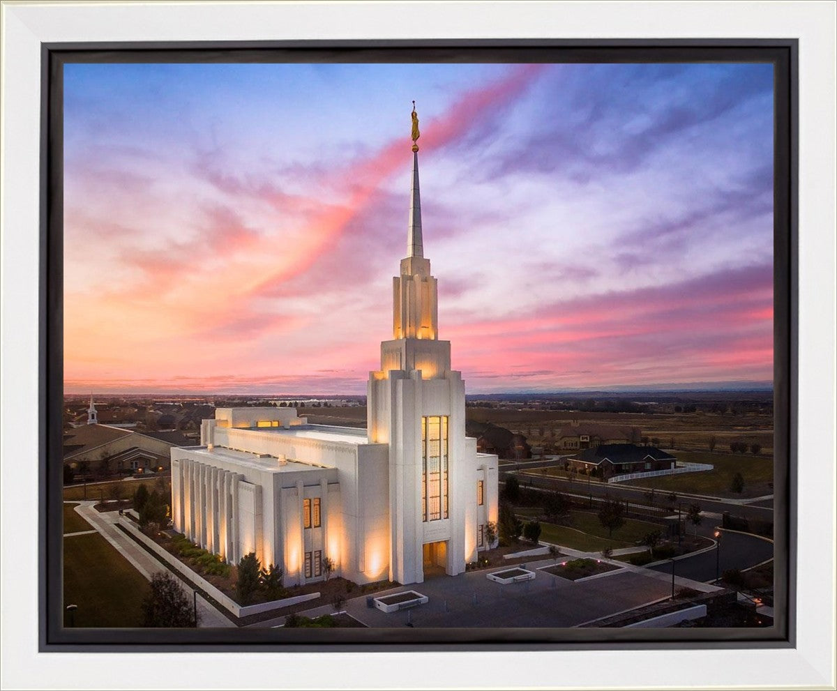Twin Falls Sunset Aerial Gallery Wrap