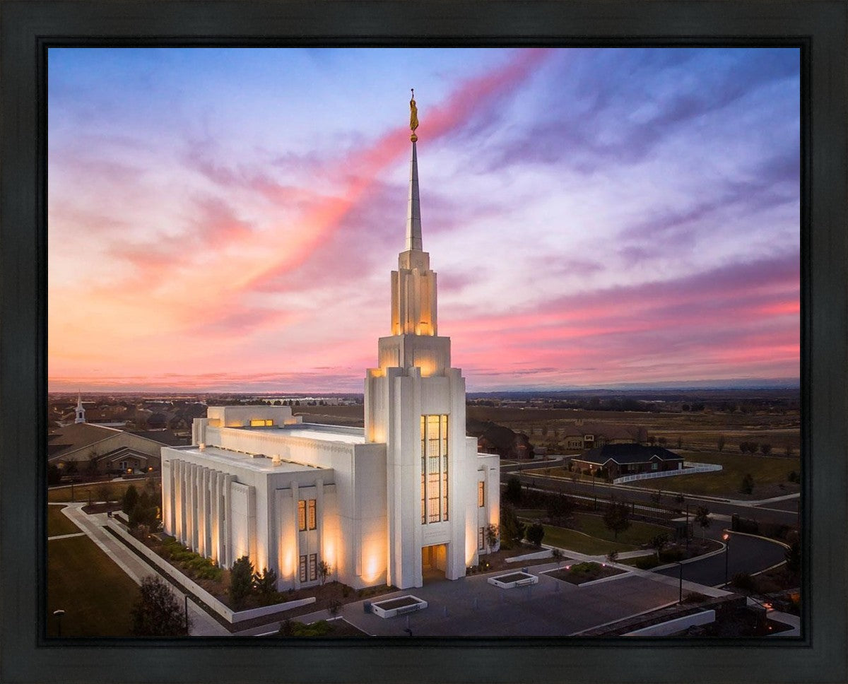 Twin Falls Sunset Aerial Gallery Wrap