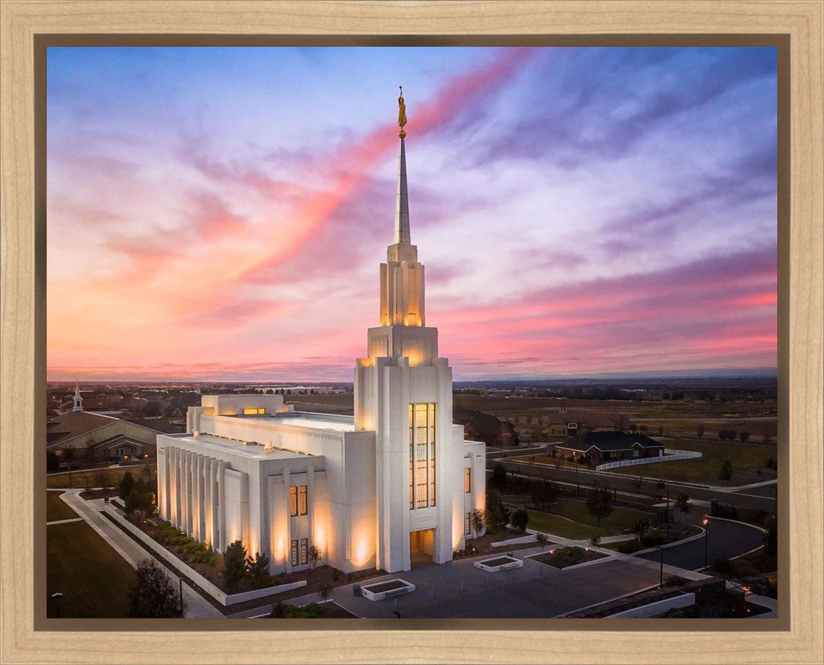 Twin Falls Sunset Aerial Gallery Wrap