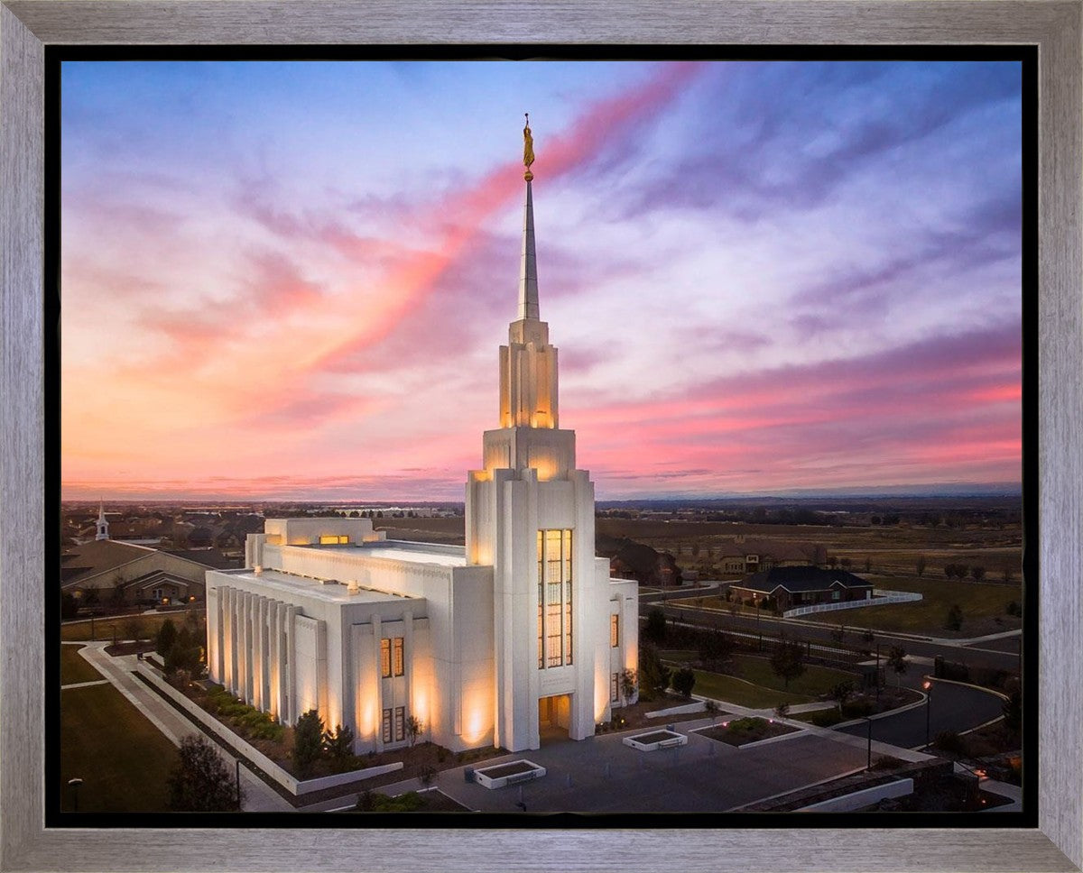 Twin Falls Sunset Aerial Gallery Wrap