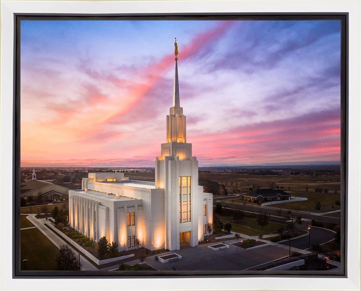 Twin Falls Sunset Aerial Gallery Wrap