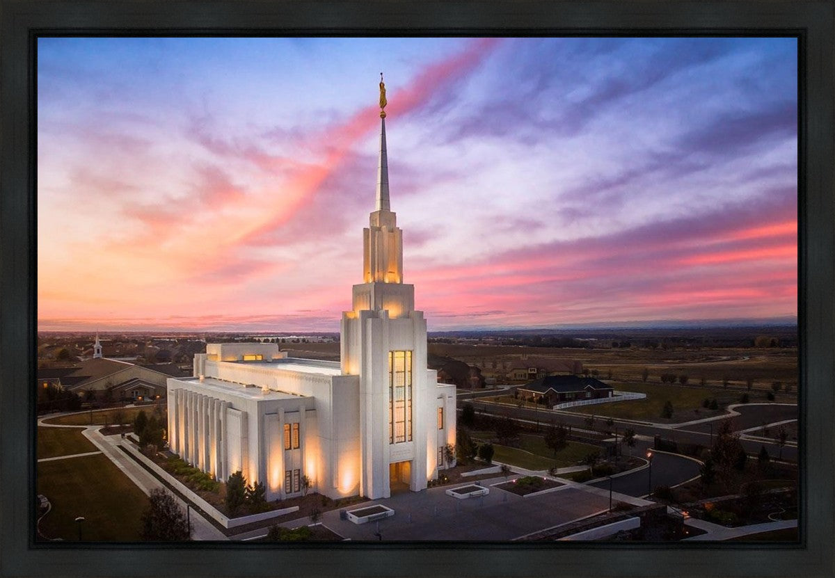 Twin Falls Sunset Aerial Gallery Wrap