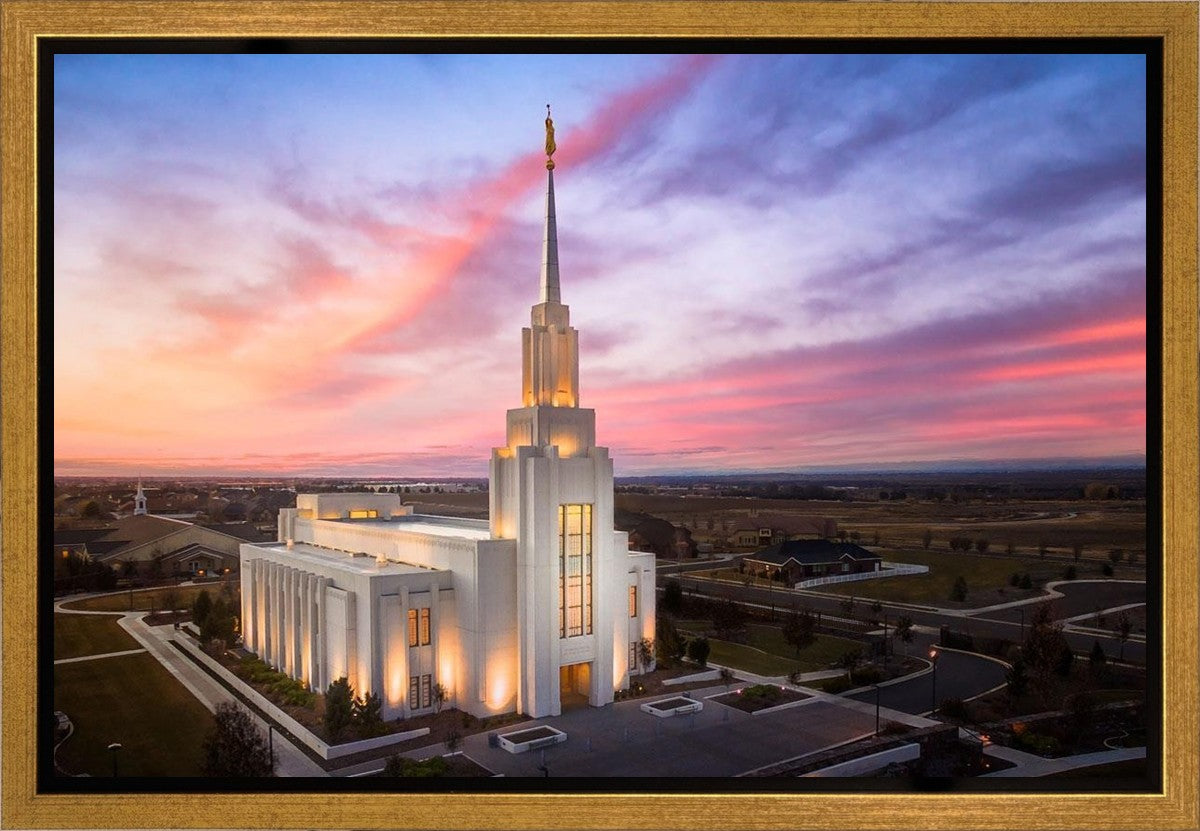 Twin Falls Sunset Aerial Gallery Wrap
