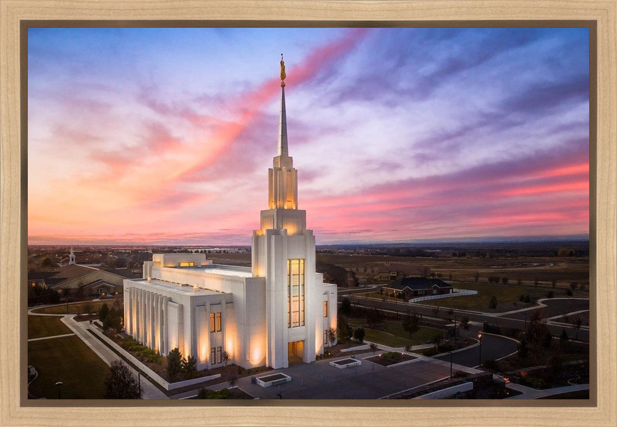 Twin Falls Sunset Aerial Gallery Wrap