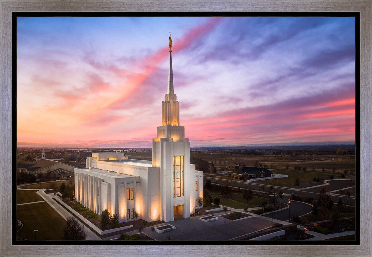 Twin Falls Sunset Aerial Gallery Wrap