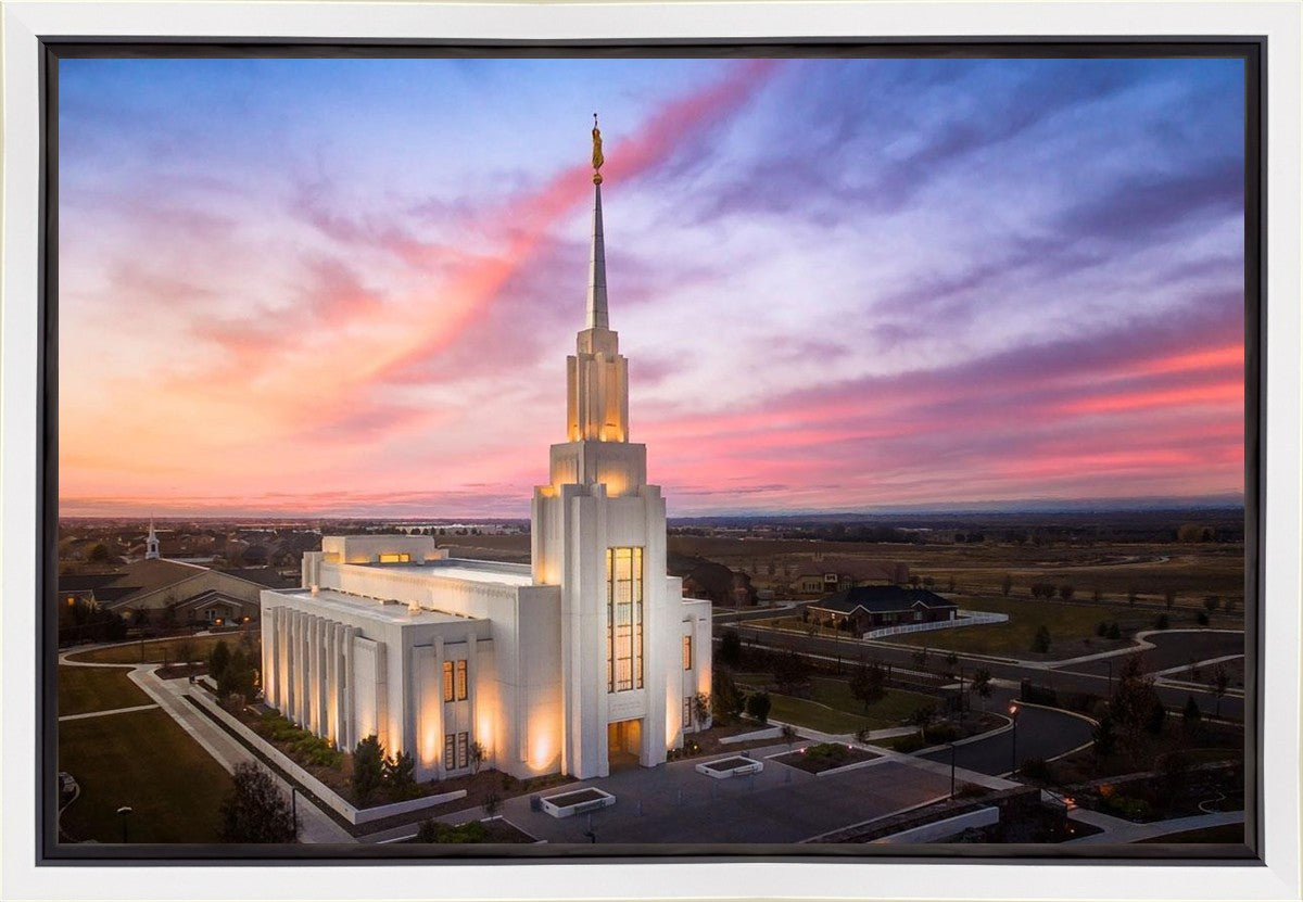 Twin Falls Sunset Aerial Gallery Wrap