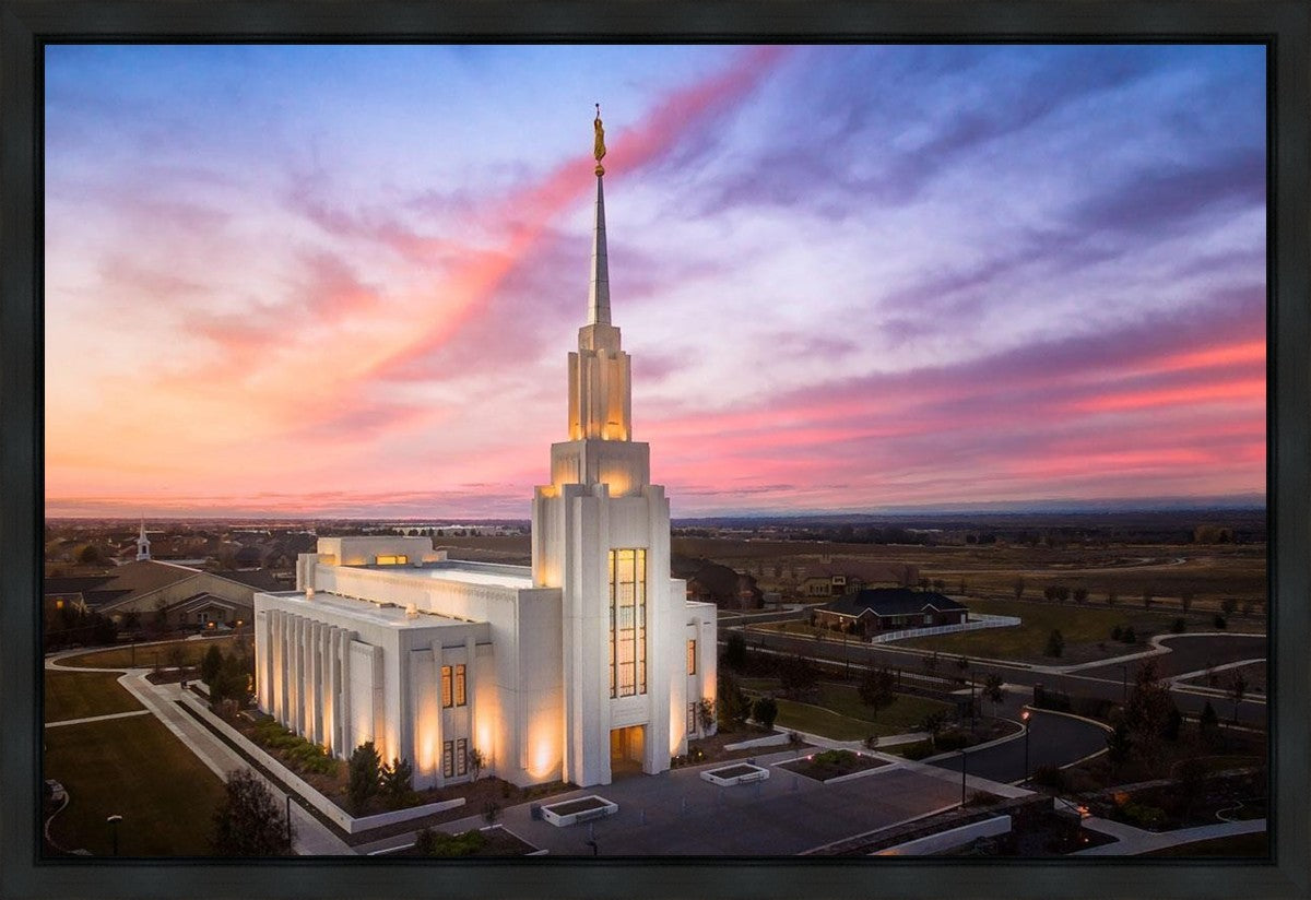 Twin Falls Sunset Aerial Gallery Wrap