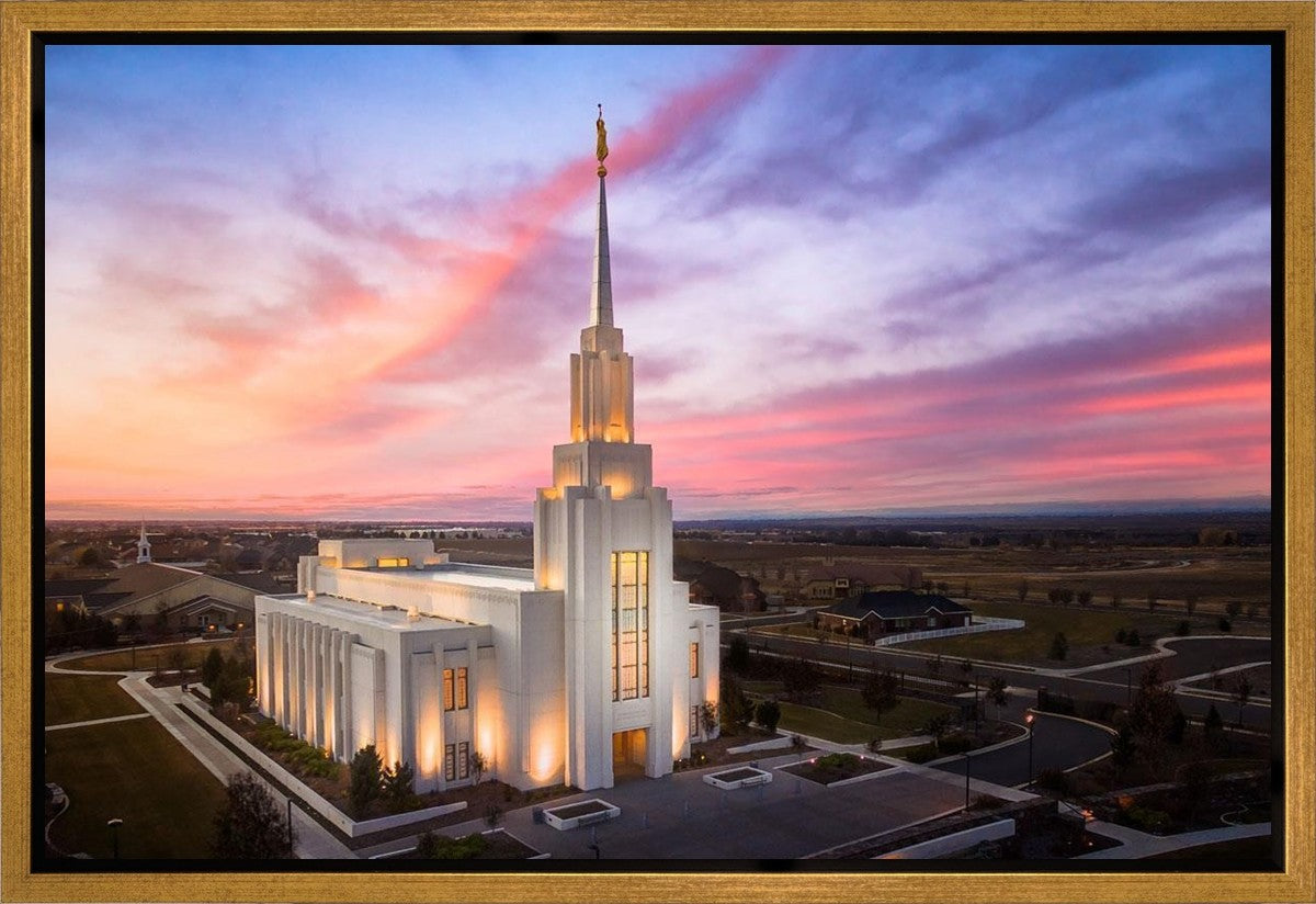 Twin Falls Sunset Aerial Gallery Wrap