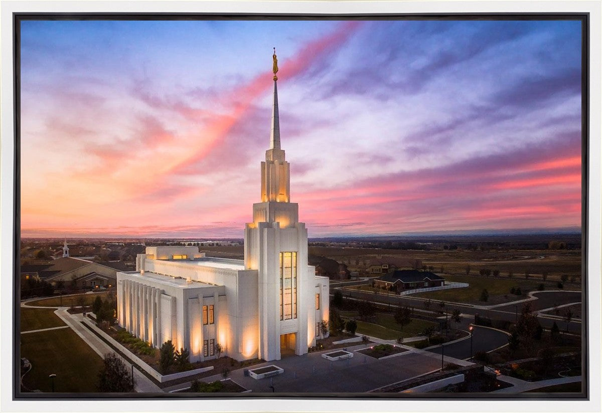Twin Falls Sunset Aerial Gallery Wrap