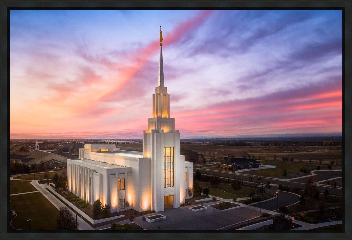 Twin Falls Sunset Aerial Gallery Wrap