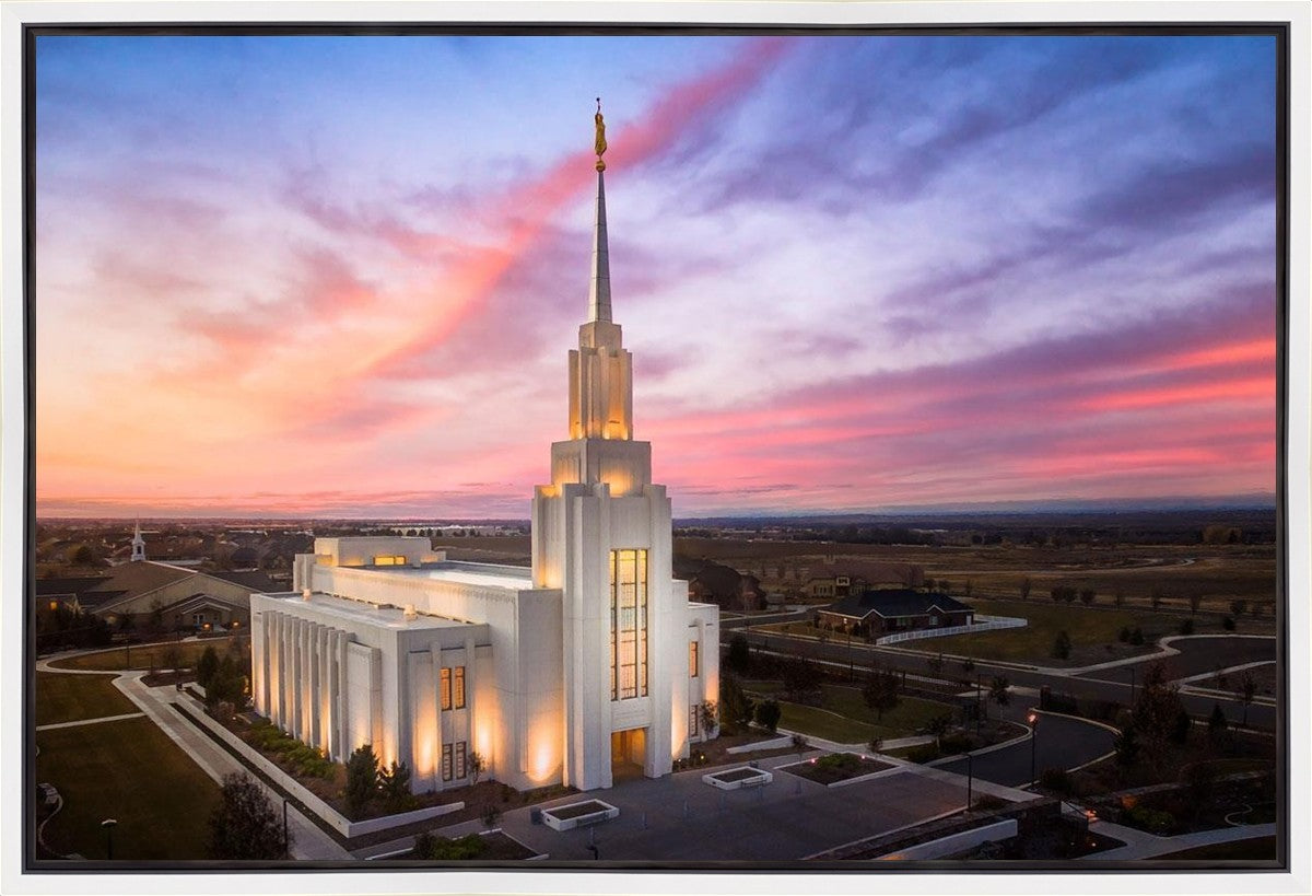 Twin Falls Sunset Aerial Gallery Wrap