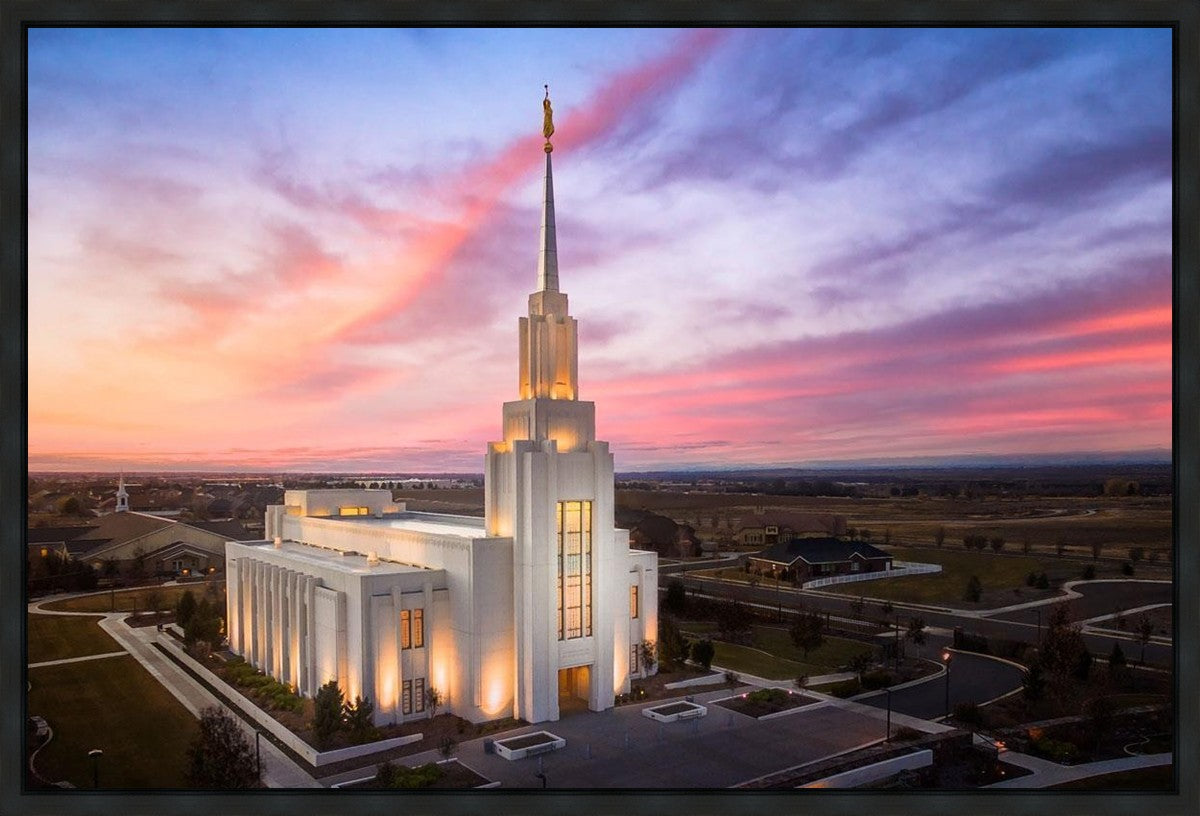 Twin Falls Sunset Aerial Gallery Wrap