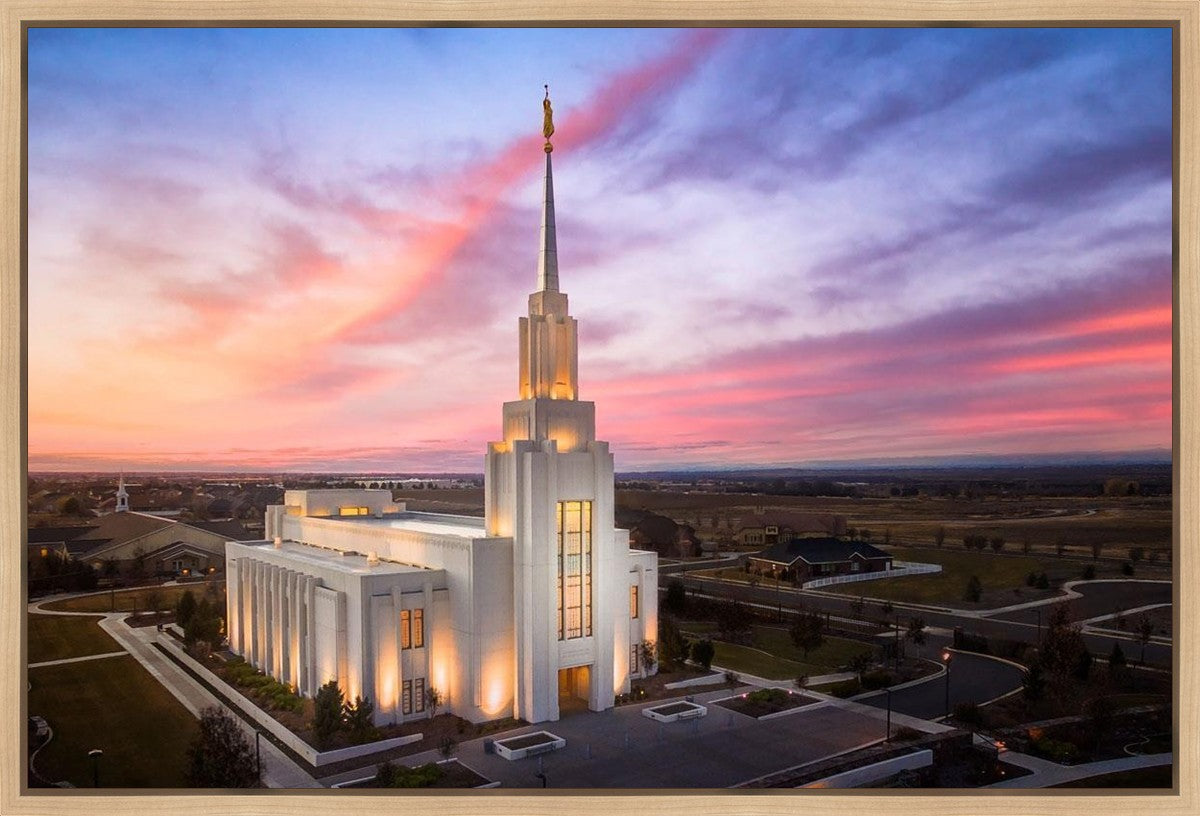 Twin Falls Sunset Aerial Gallery Wrap
