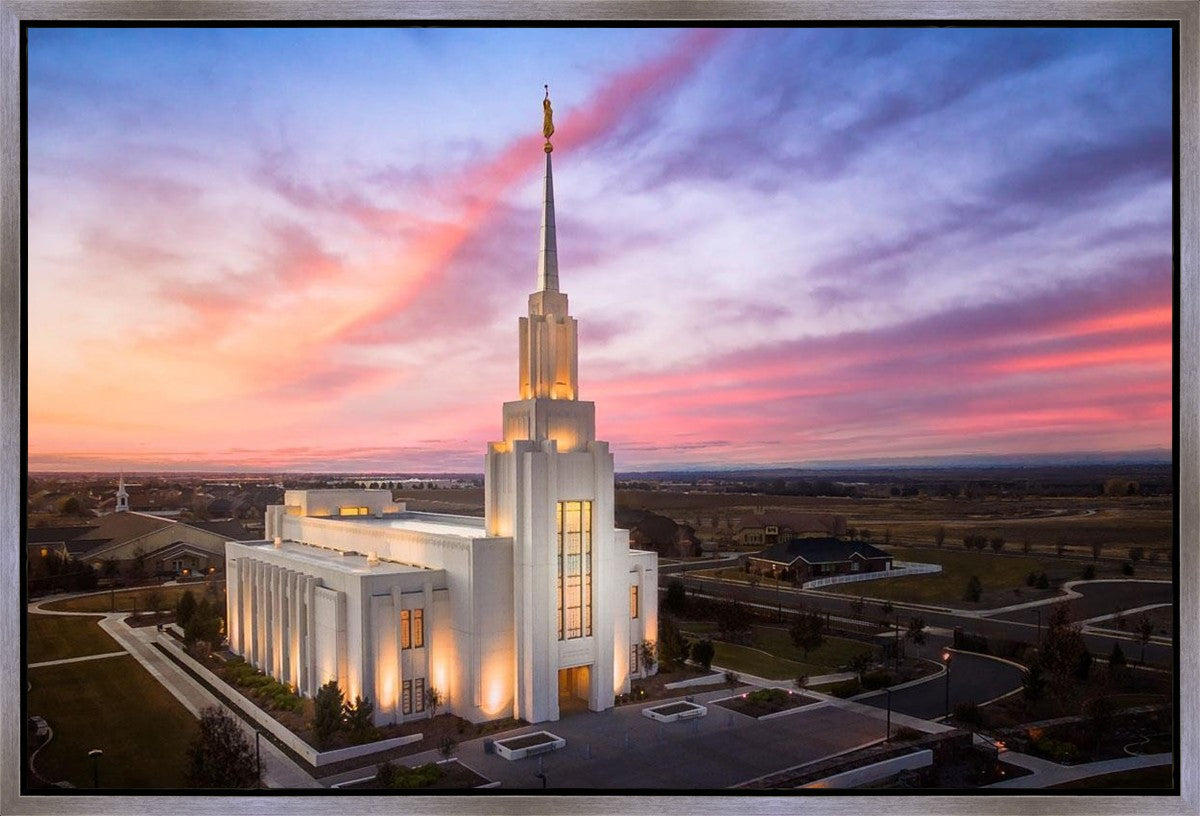 Twin Falls Sunset Aerial Gallery Wrap