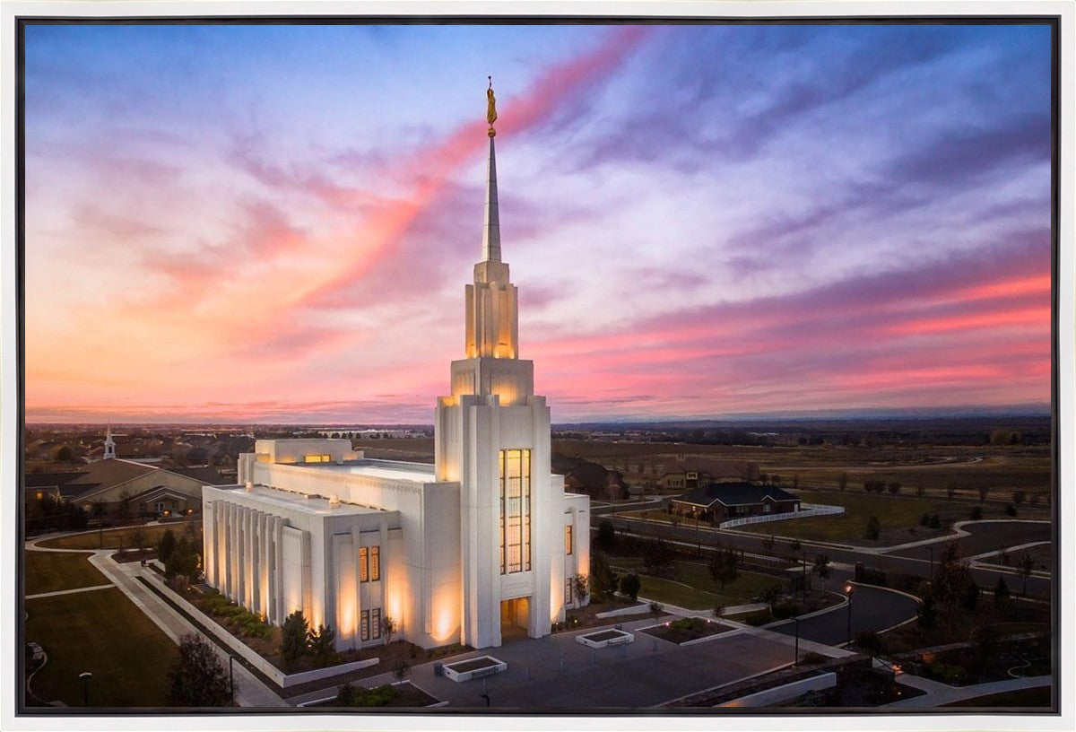 Twin Falls Sunset Aerial Gallery Wrap