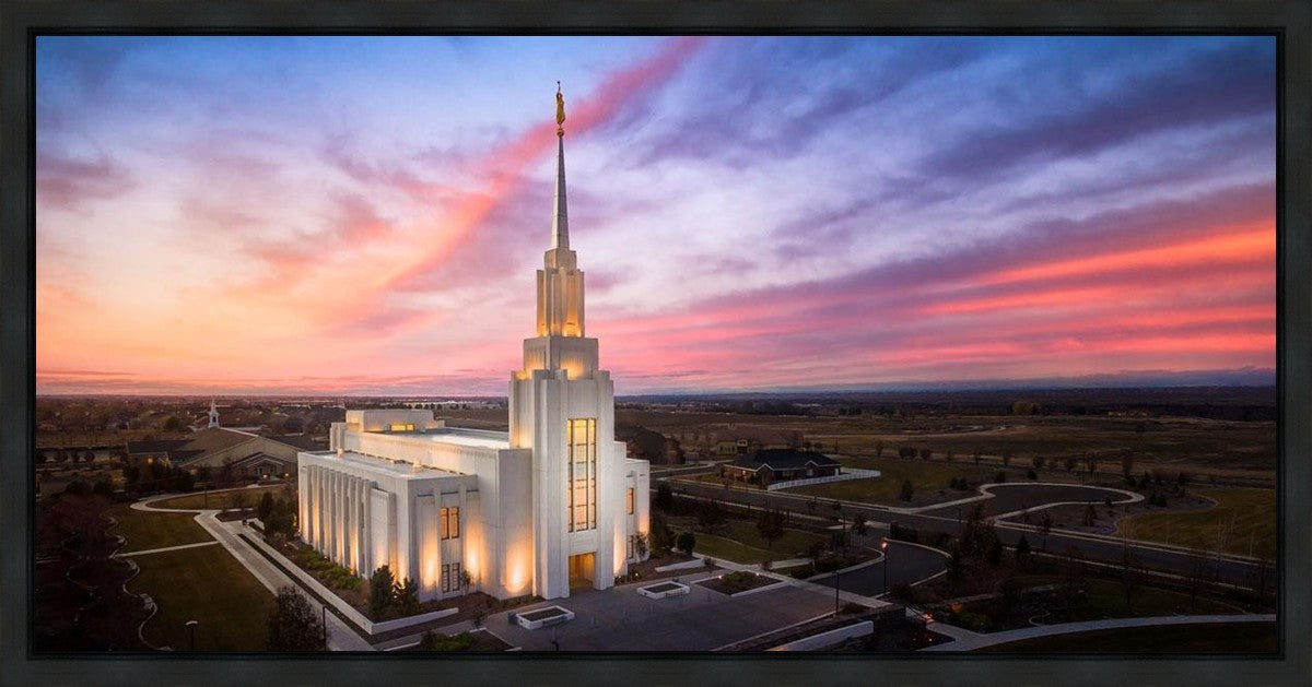 Twin Falls Sunset Aerial Gallery Wrap