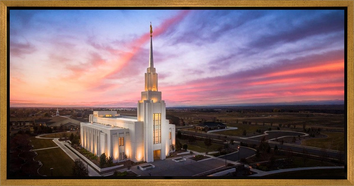 Twin Falls Sunset Aerial Gallery Wrap