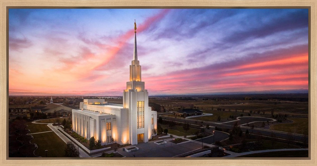 Twin Falls Sunset Aerial Gallery Wrap
