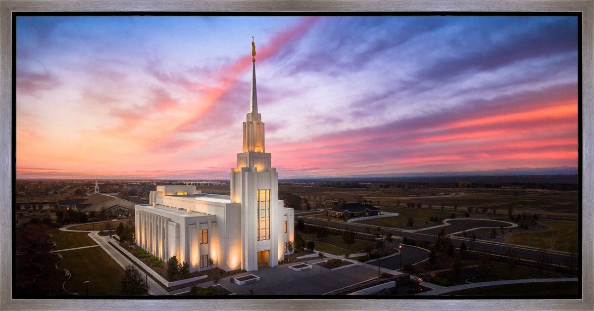 Twin Falls Sunset Aerial Gallery Wrap