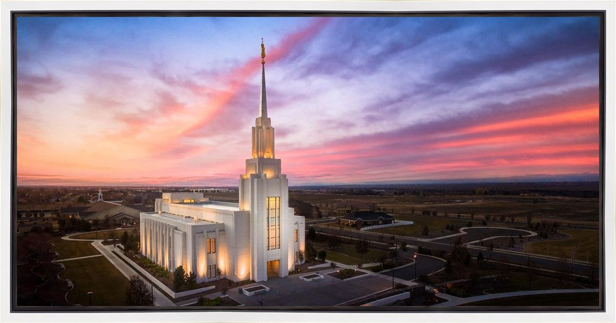 Twin Falls Sunset Aerial Gallery Wrap
