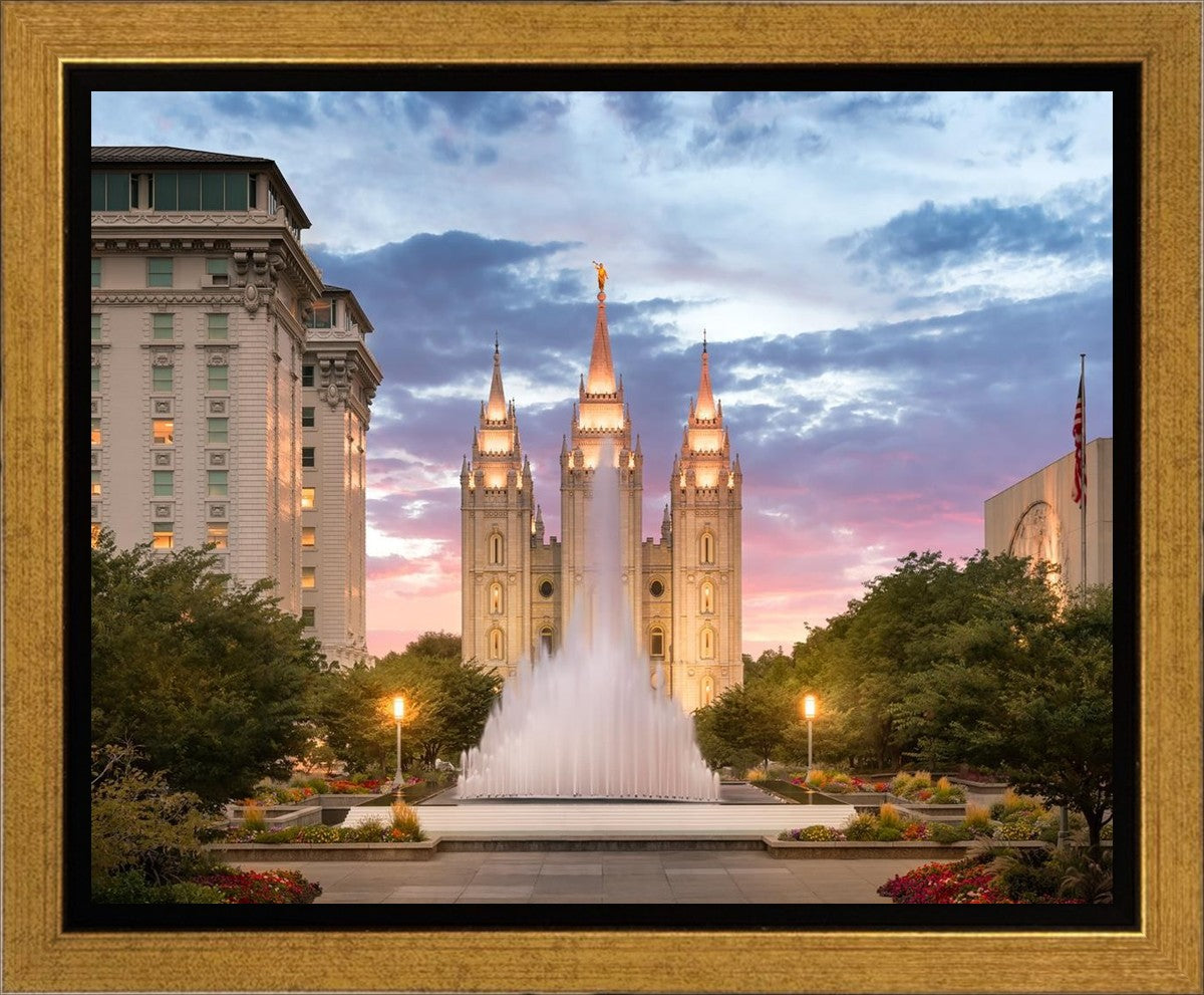 Salt Lake Fountain Gallery Wrap