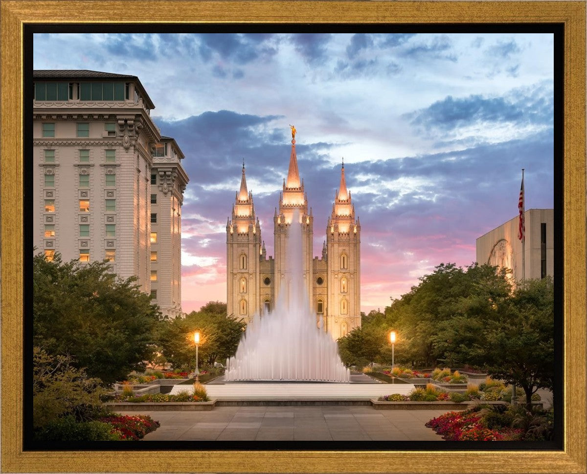 Salt Lake Fountain Gallery Wrap