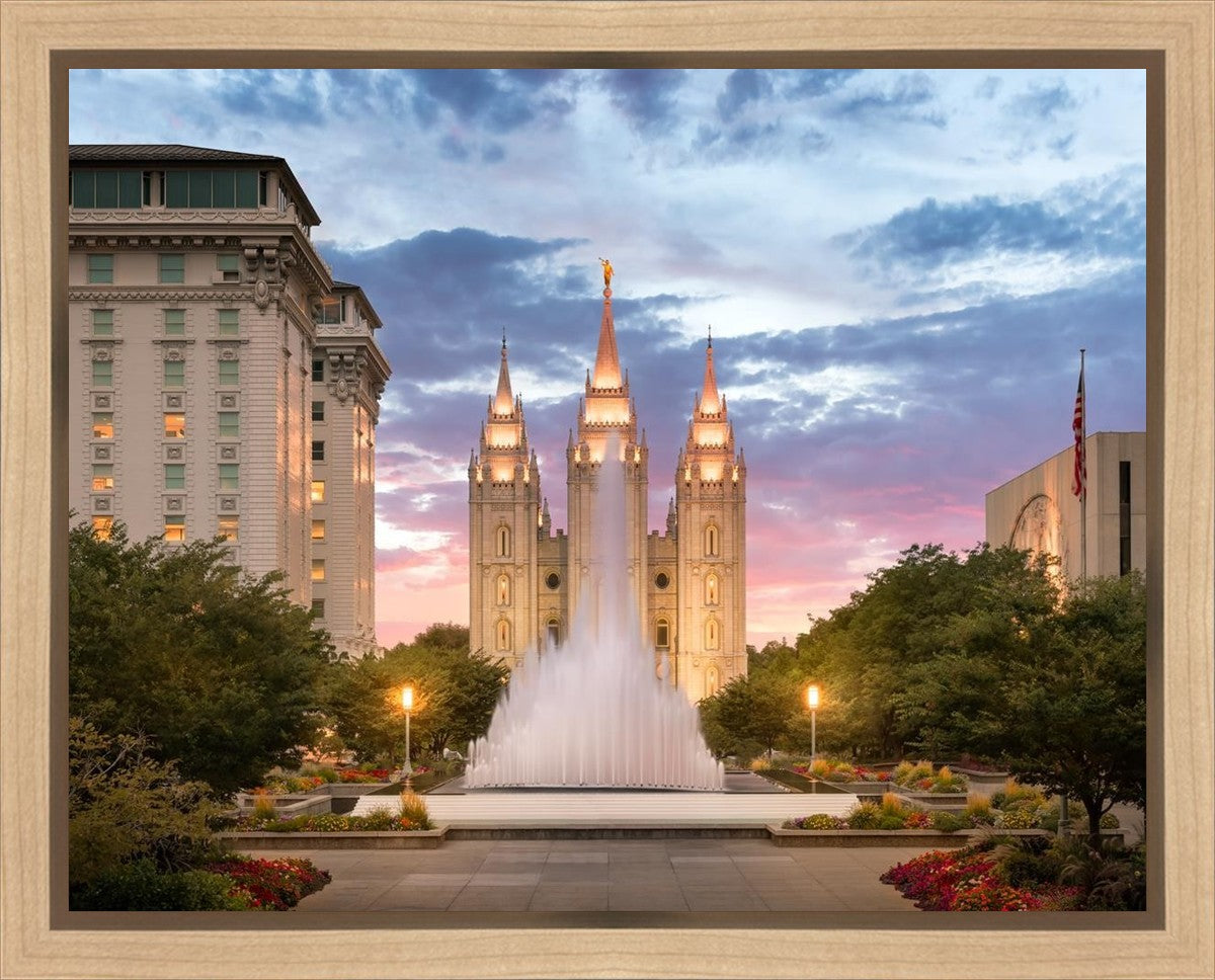 Salt Lake Fountain Gallery Wrap