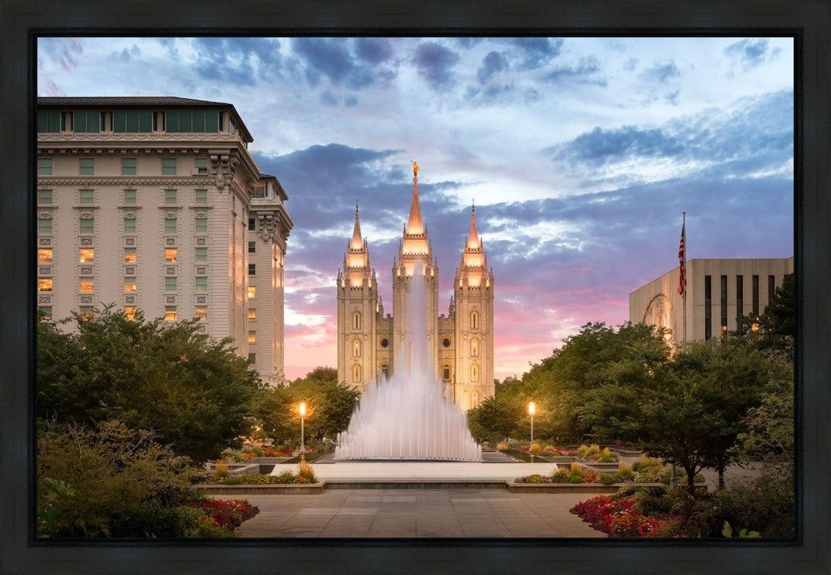 Salt Lake Fountain Gallery Wrap
