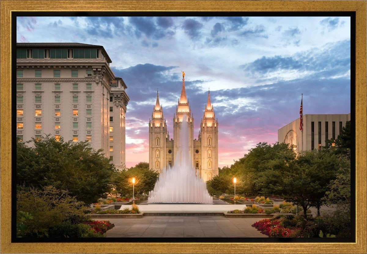 Salt Lake Fountain Gallery Wrap