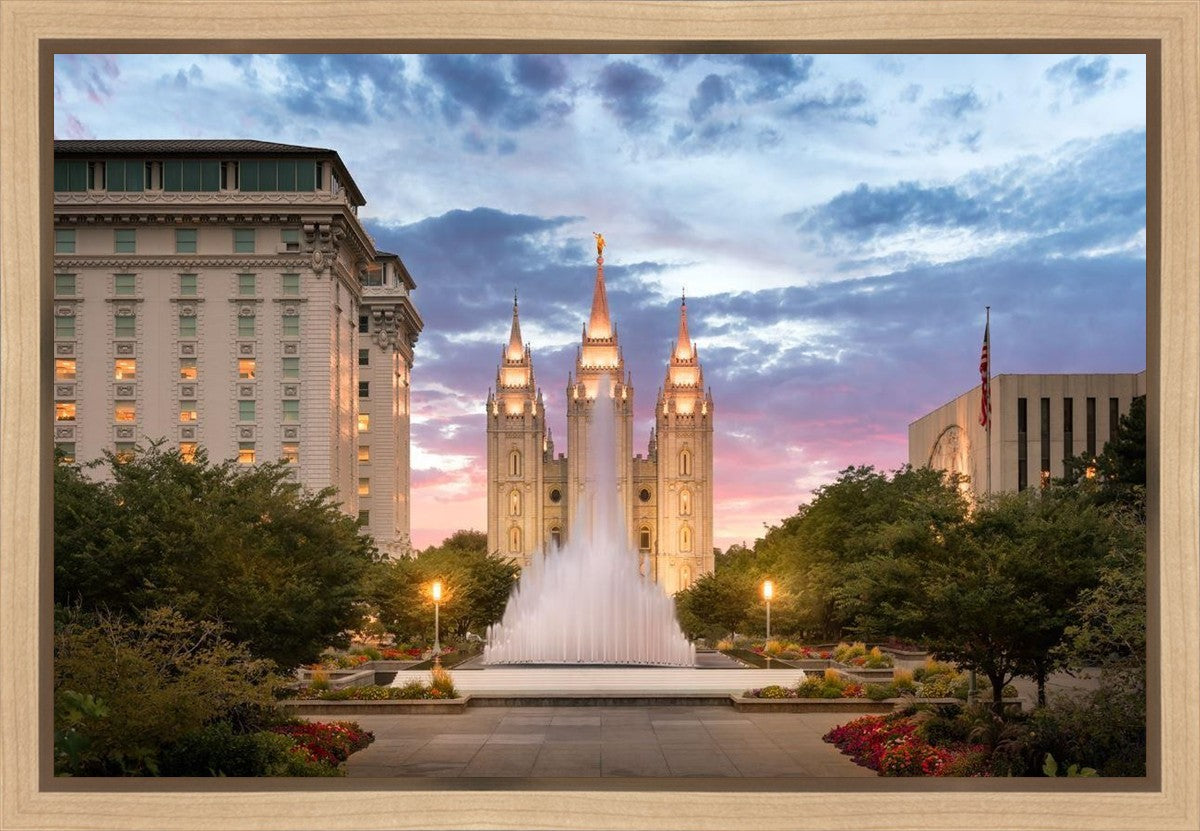 Salt Lake Fountain Gallery Wrap