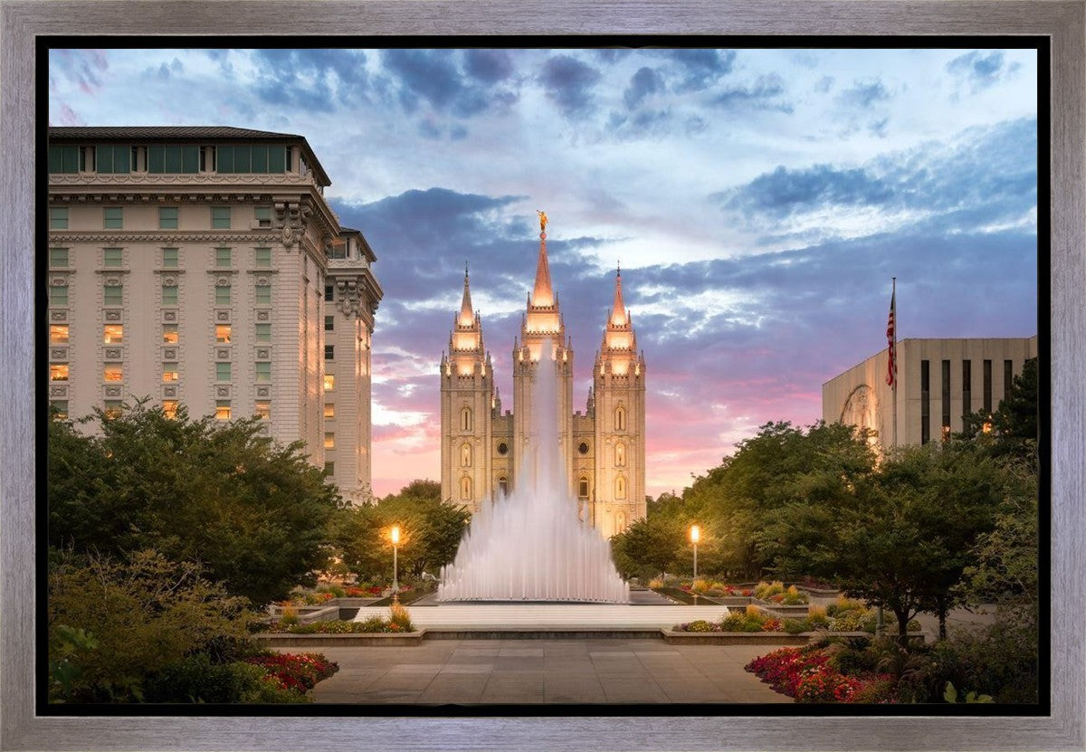 Salt Lake Fountain Gallery Wrap