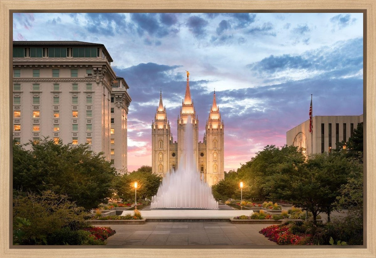 Salt Lake Fountain Gallery Wrap