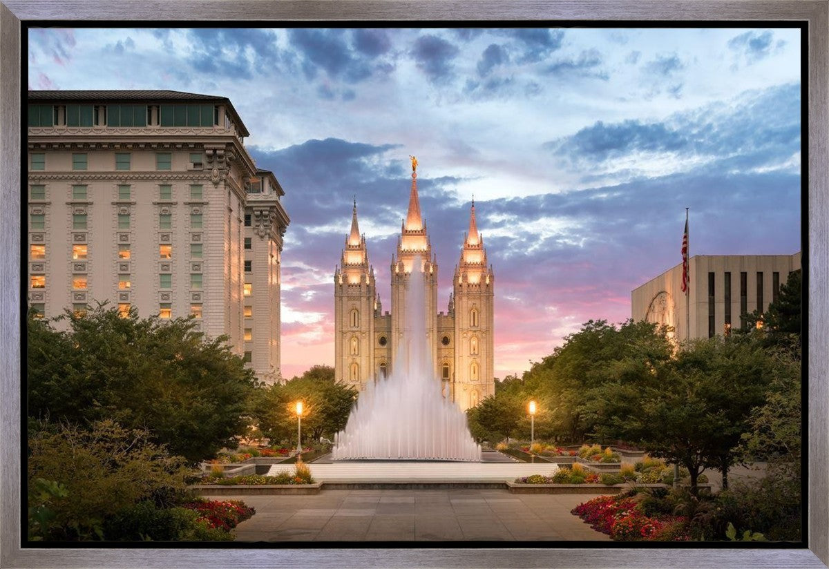 Salt Lake Fountain Gallery Wrap