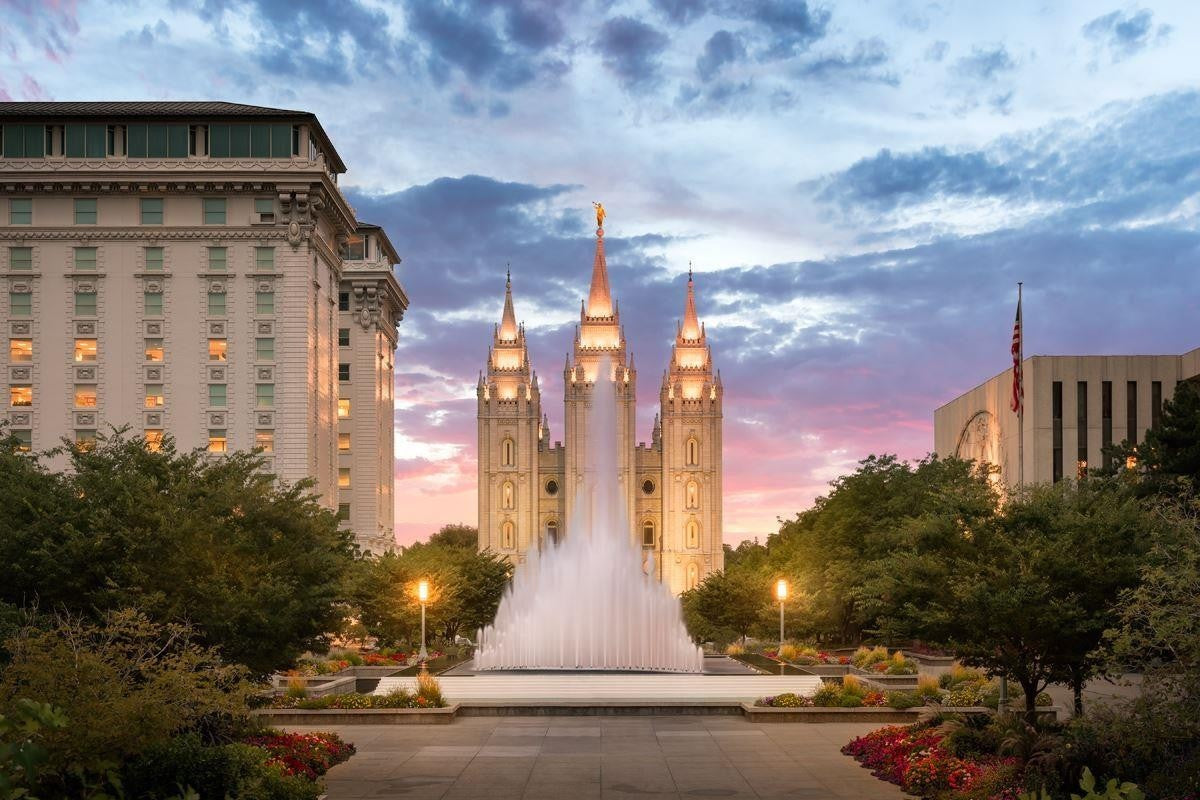 Salt Lake Fountain Gallery Wrap