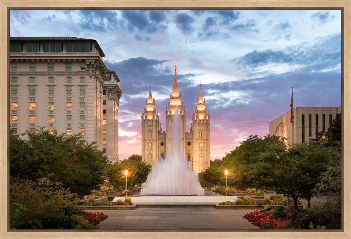 Salt Lake Fountain Gallery Wrap