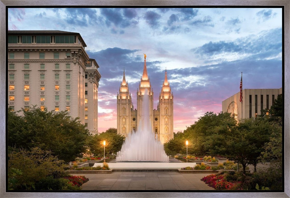Salt Lake Fountain Gallery Wrap
