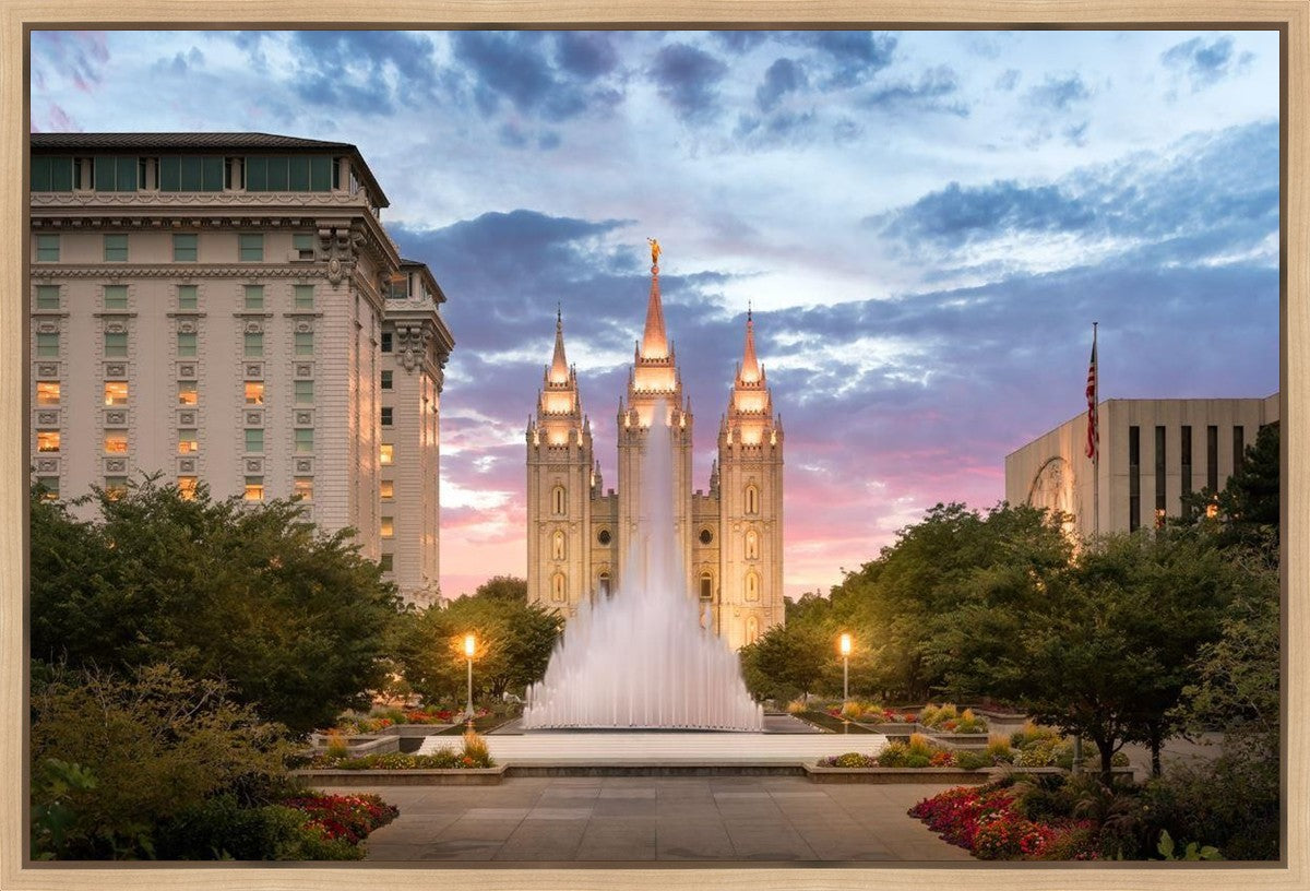 Salt Lake Fountain Gallery Wrap