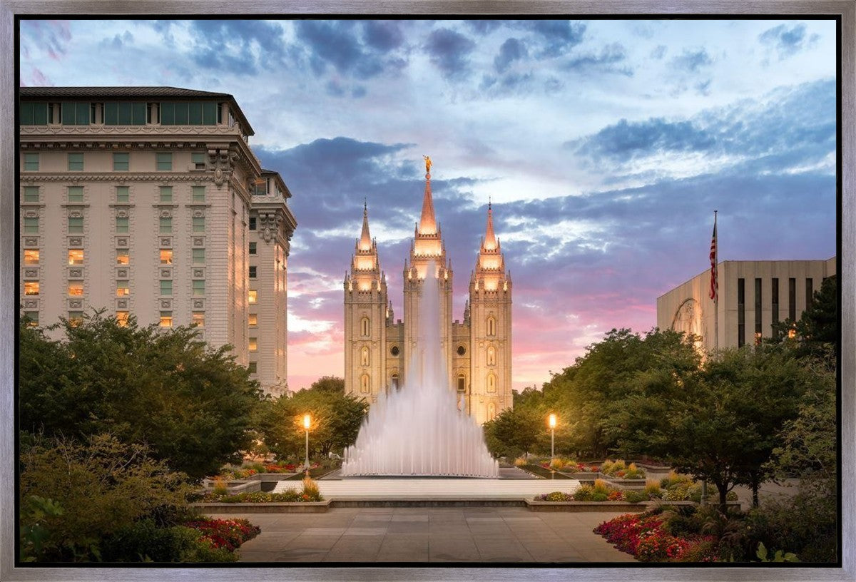 Salt Lake Fountain Gallery Wrap