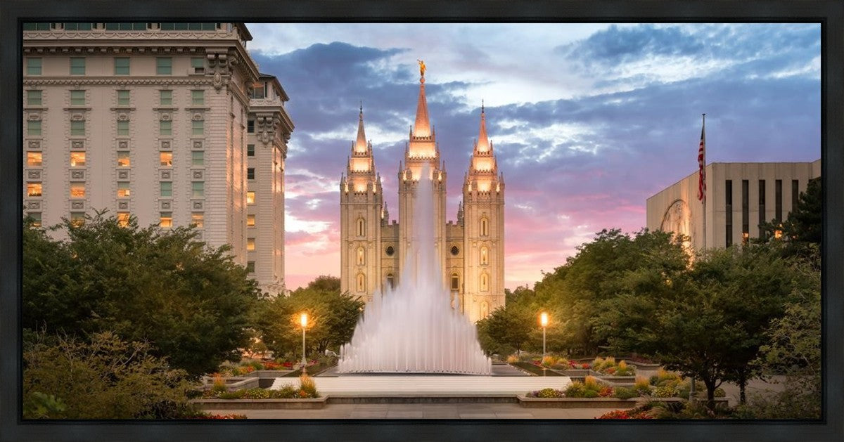 Salt Lake Fountain Gallery Wrap