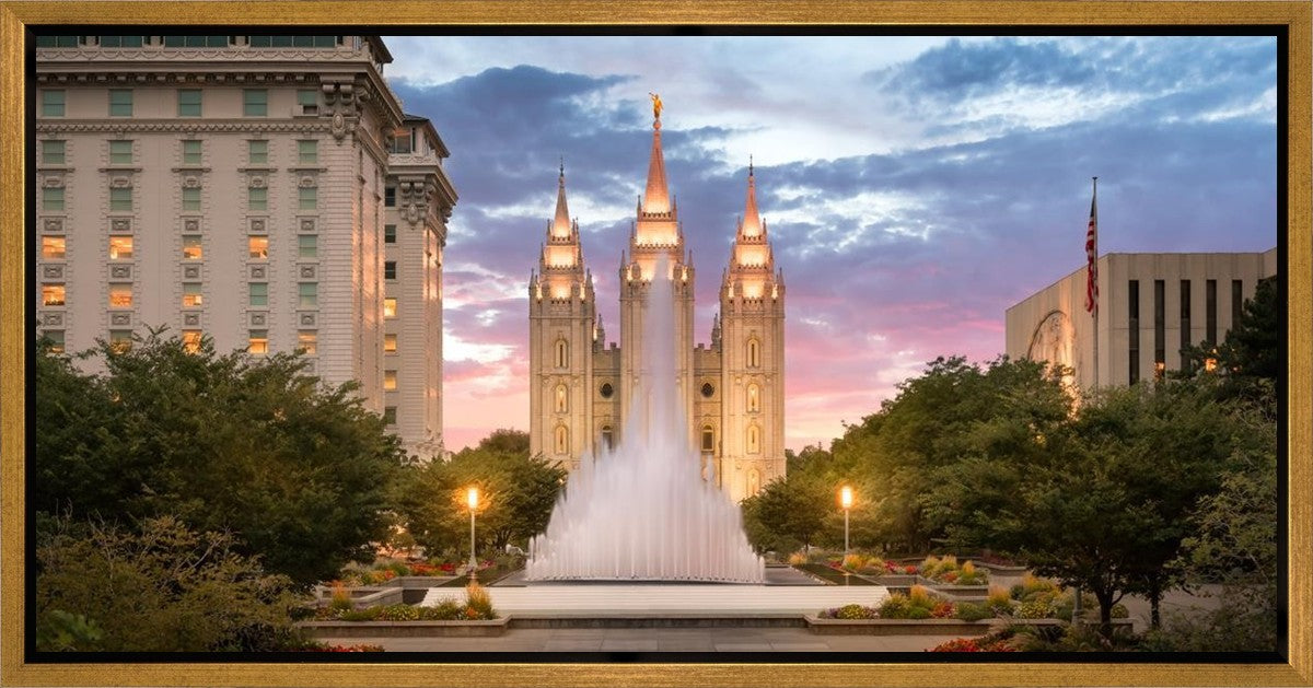 Salt Lake Fountain Gallery Wrap