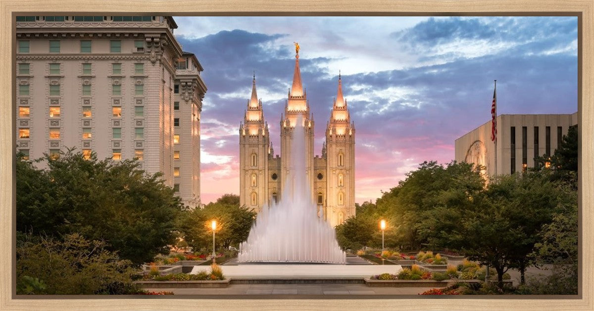 Salt Lake Fountain Gallery Wrap