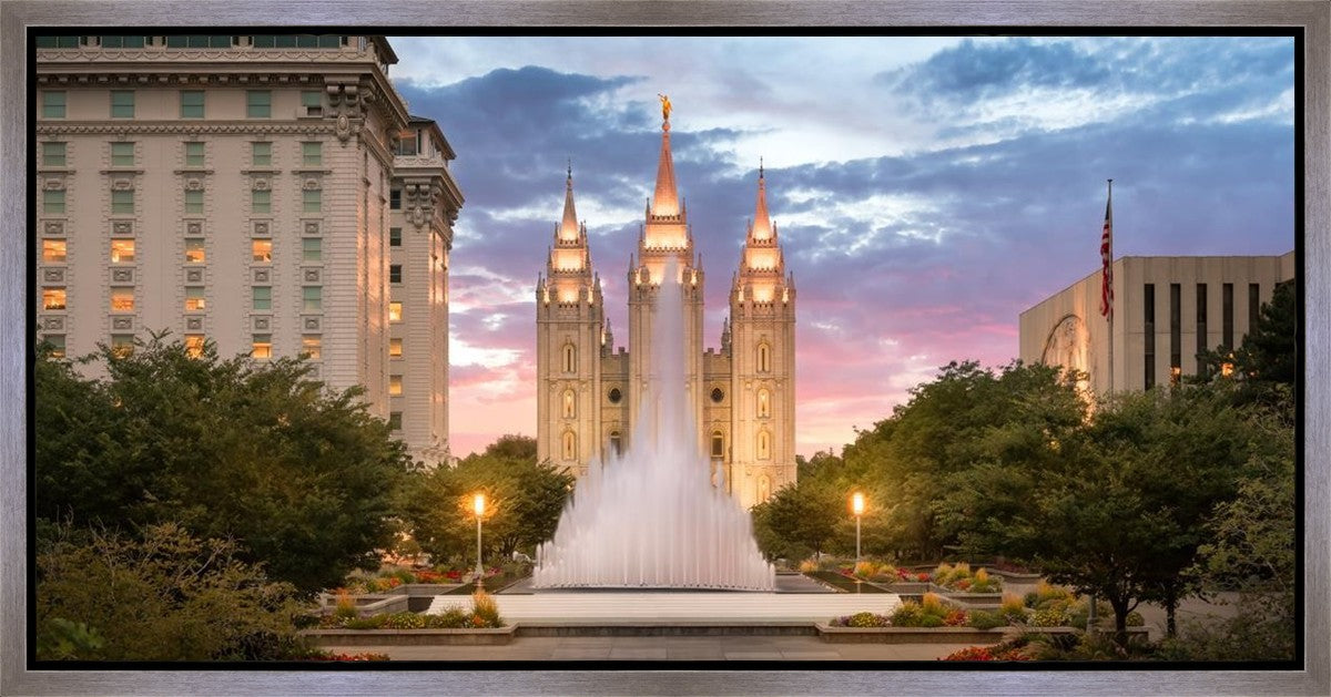 Salt Lake Fountain Gallery Wrap