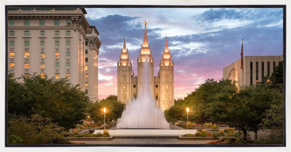 Salt Lake Fountain Gallery Wrap
