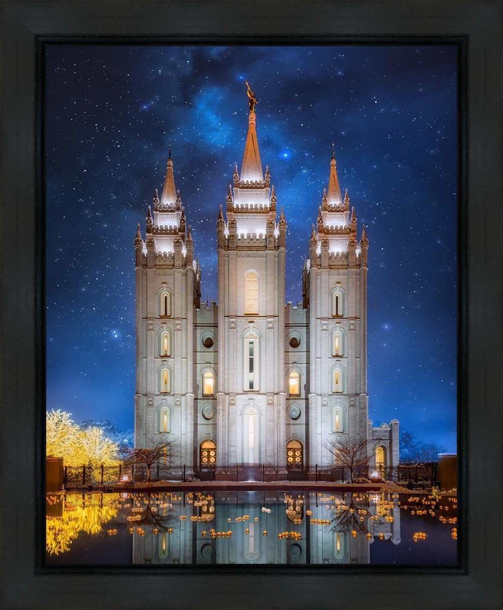 Salt Lake Starry Night Gallery Wrap