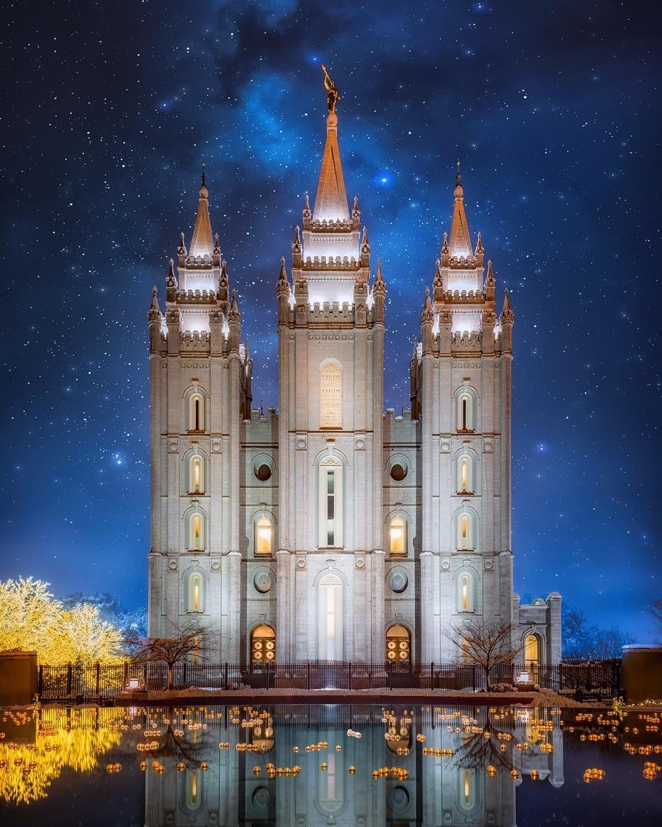 Salt Lake Starry Night Gallery Wrap